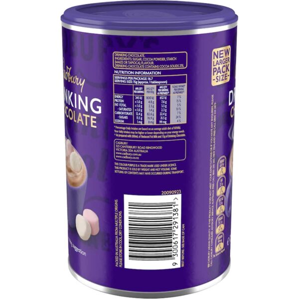 Cadbury Drinking Chocolate 250g - Image 2