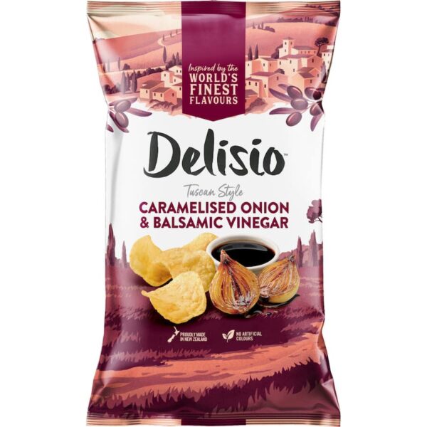 Delisio Chips Caramelised Onion & Vinegar 140g
