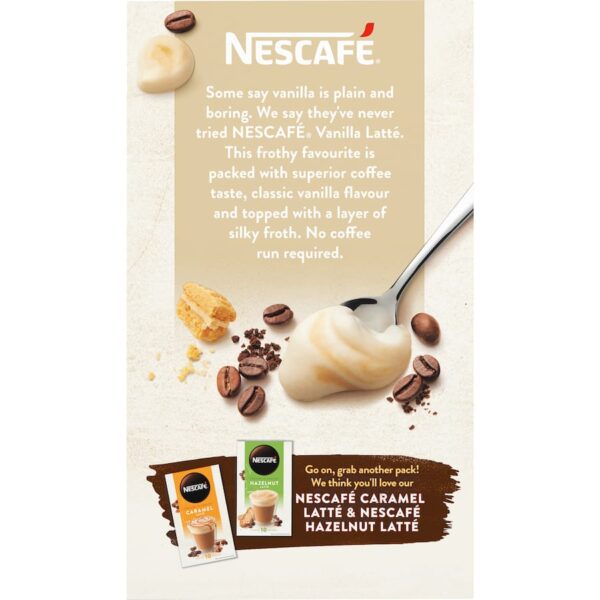 Nescafe Cafe Menu Coffee Sachets Vanilla Latte 10pack - Image 4