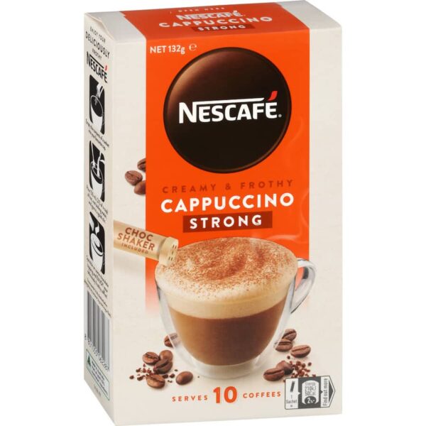 Nescafe Cafe Menu Coffee Sachets Cappuccino Strong 10pack - Image 2