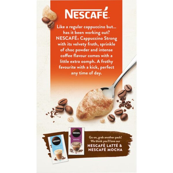Nescafe Cafe Menu Coffee Sachets Cappuccino Strong 10pack - Image 4
