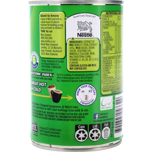 Nestle Milo Drinking Chocolate 200g - Image 3