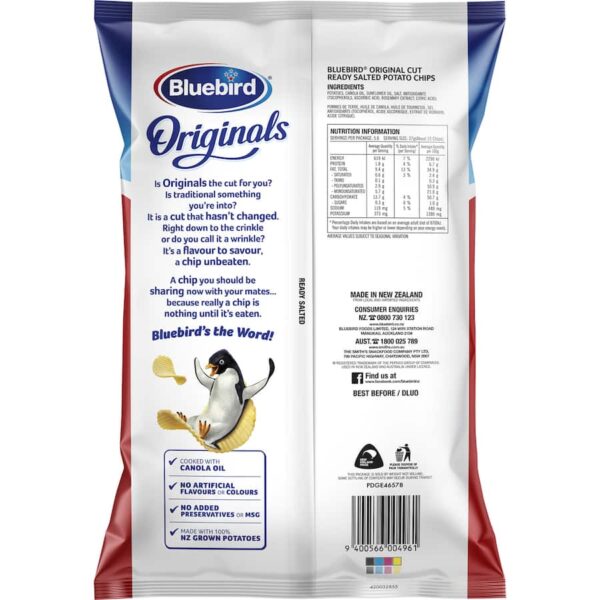 Bluebird Originals Chips Ready Salted 150g - Image 3