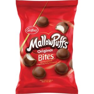 Griffins Mallowpuffs Chocolate Biscuits Bites Bag 150g
