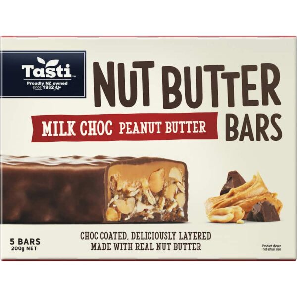Tasti Chocolate Nut Bar Peanut Butter 5pk 200g