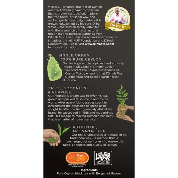 Dilmah Tea Earl Grey Extra Strength Bags 50pack - Image 5