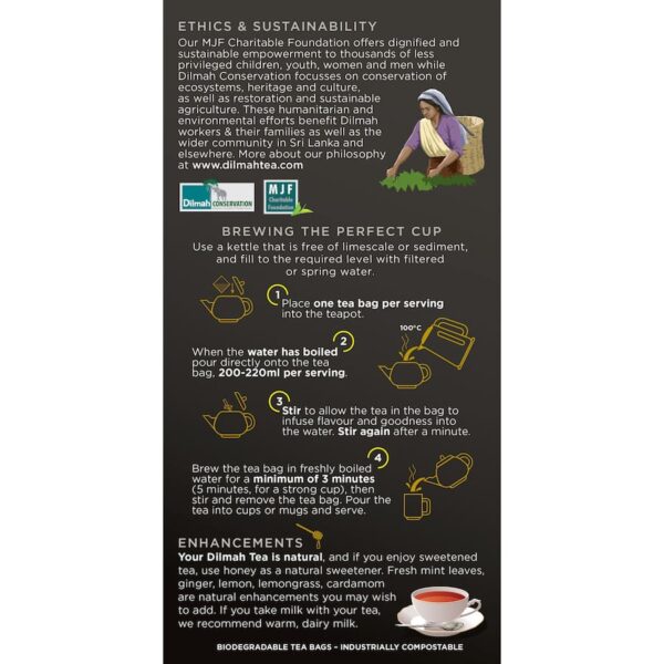 Dilmah Tea Earl Grey Extra Strength Bags 50pack - Image 4