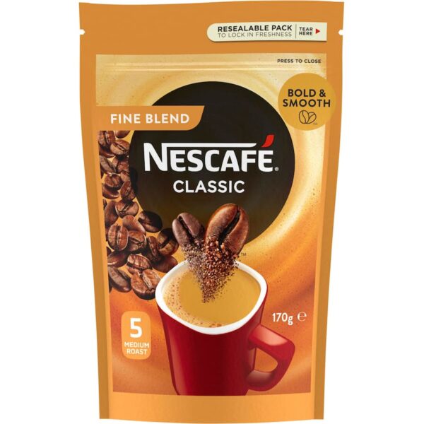 Nescafe Instant Coffee Classic Fine Blend Resealable pouch 170g