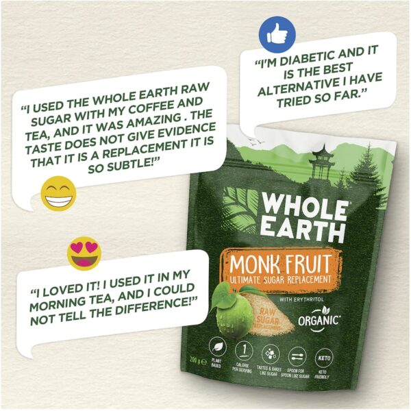 Whole Earth Raw Sugar Replacement 200g - Image 8