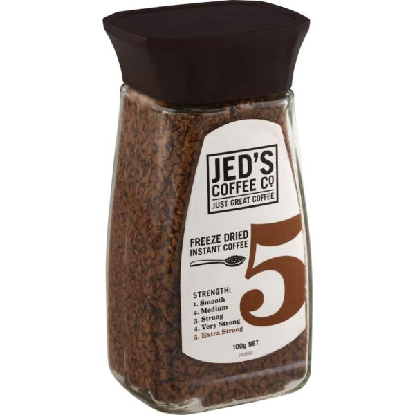 Jed's Instant Freeze Dried Coffee #5 Extra Strong Jar 100g