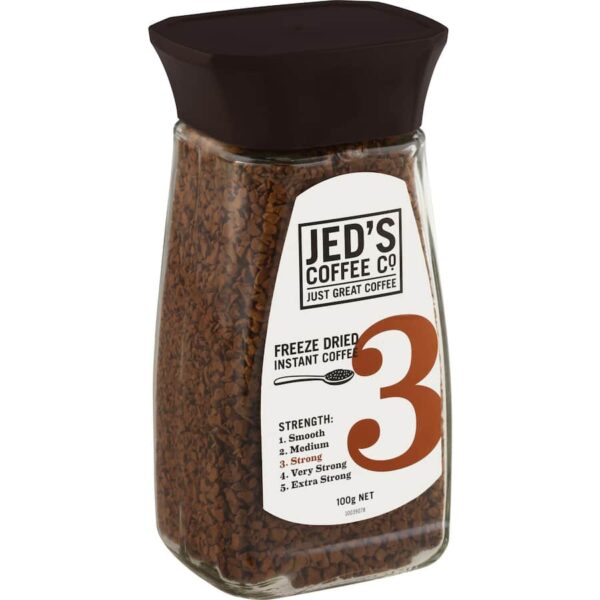 Jed's Instant Freeze Dried Coffee #3 Strong Jar 100g