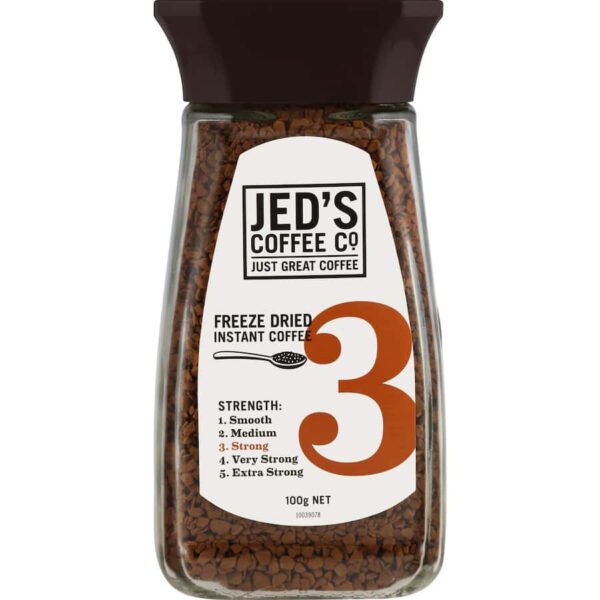 Jed's Instant Freeze Dried Coffee #3 Strong Jar 100g - Image 2