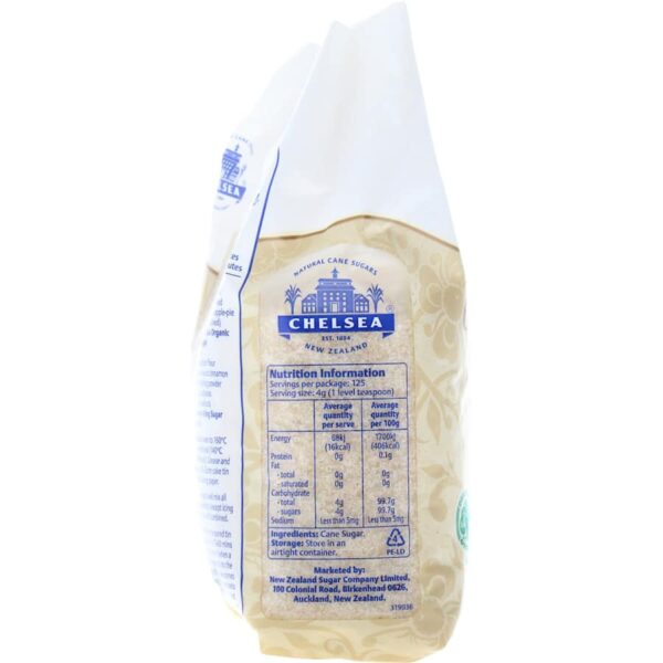 Chelsea Organic Sugar Raw 500g - Image 4