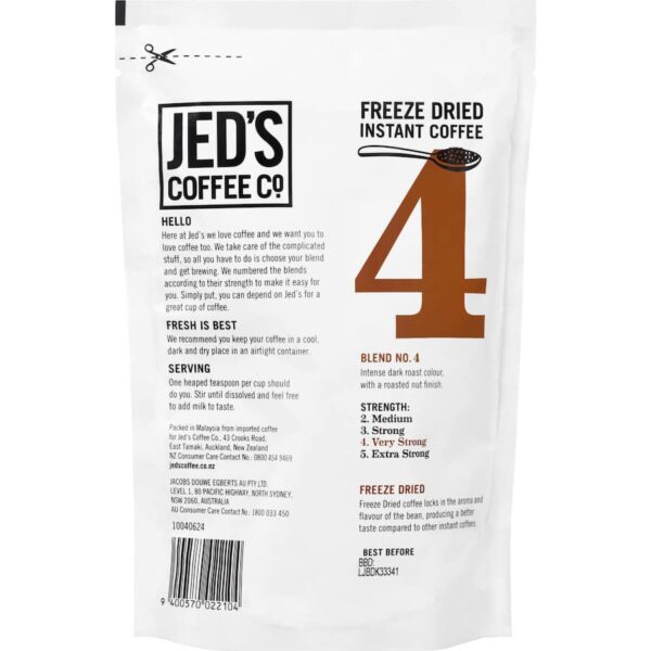 Jed's Instant Coffee #4 Very Strong Freeze Dried 160g - Image 2