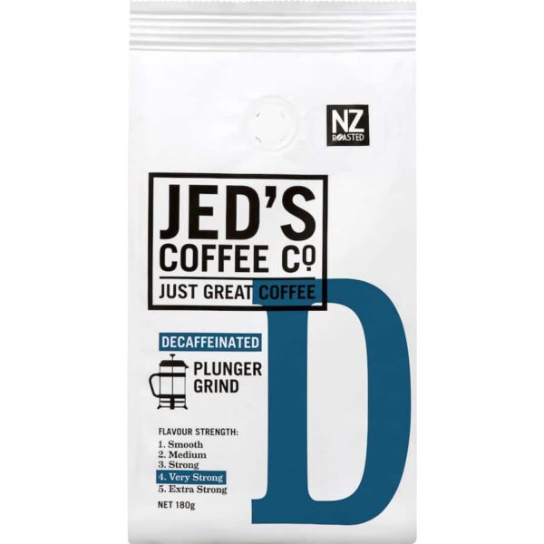 Jed's Plunger Grind Coffee #4 Very Strong Decaf 180g