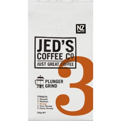 Jed's Plunger Grind Coffee #3 Strong 200g