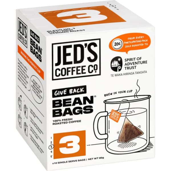 Jed's Coffee Bean Bags #3 Strong 10pack