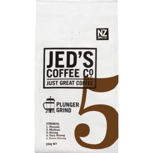 Jed's Plunger Grind Coffee #5 Extra Strong 200g